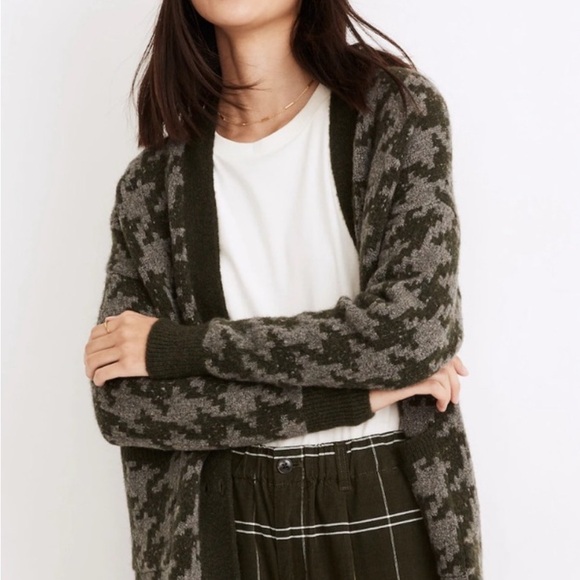Madewell Allston Double Button Cardigan Heather Pine Small EUC - Picture 2 of 11
